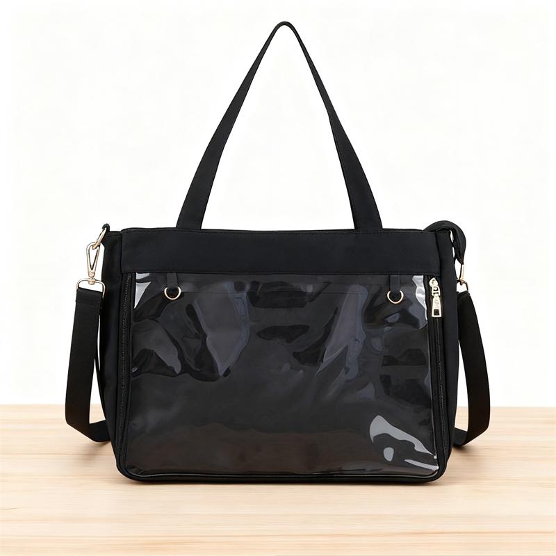 New Japanese Style Black with Insert Transparent Y2k Cute Ita Bags Star Anime Character Peripheral Storage Display Shoulder Bags