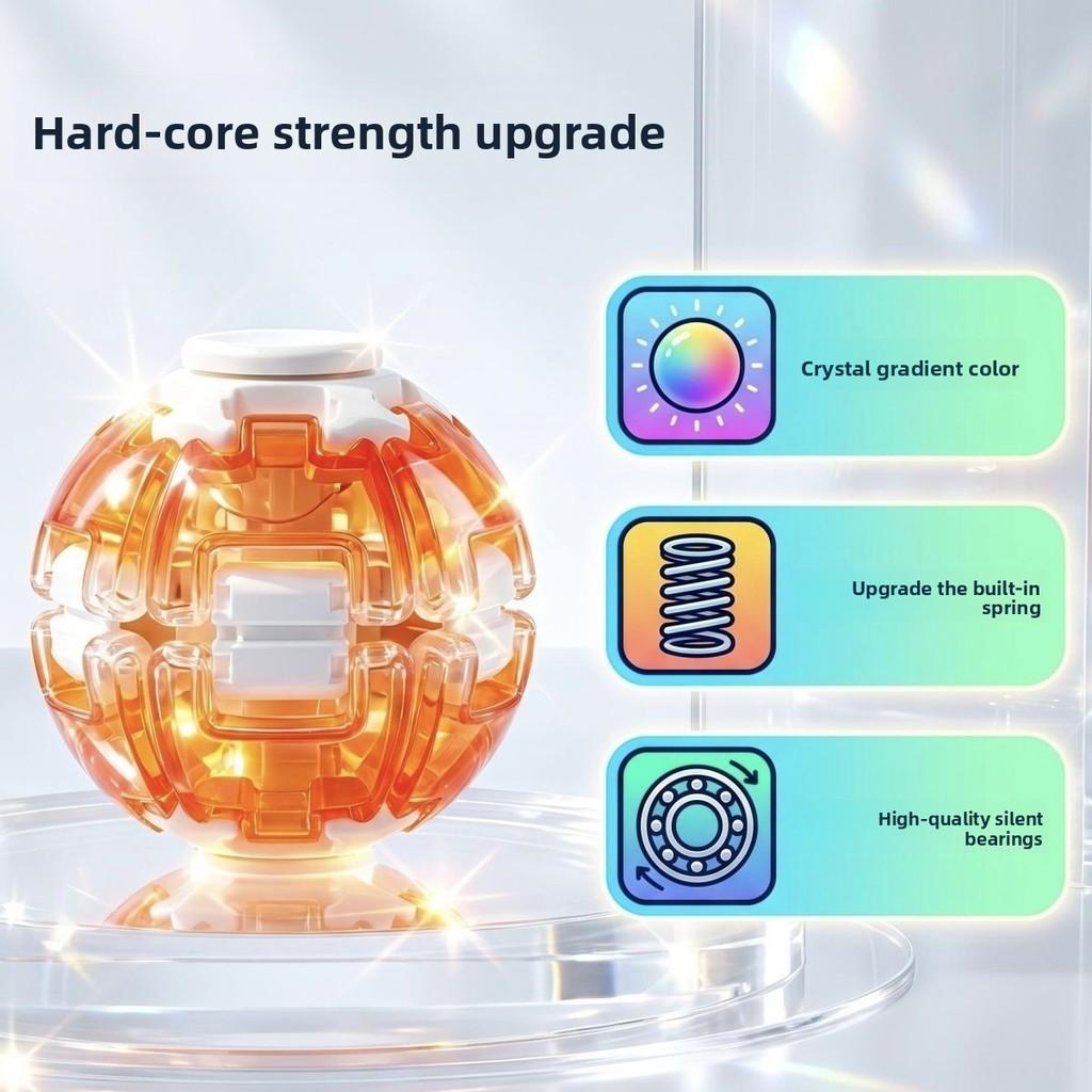 Finger Spinner Toy With Lighted Transparent Colors For Stress Relief And Focus