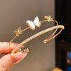 Copper Zircon Butterfly Fashion Cuff Bracelet For Daily Office Jewelry