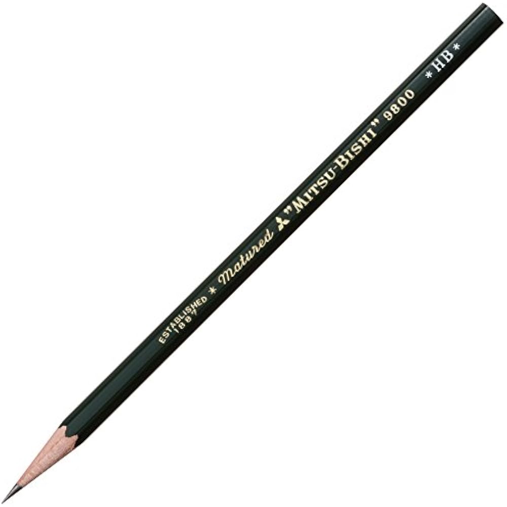 Mitsubishi Pencils, Pencils, Office Pencils, 9800, HB, Pack of 12 K9800HB
