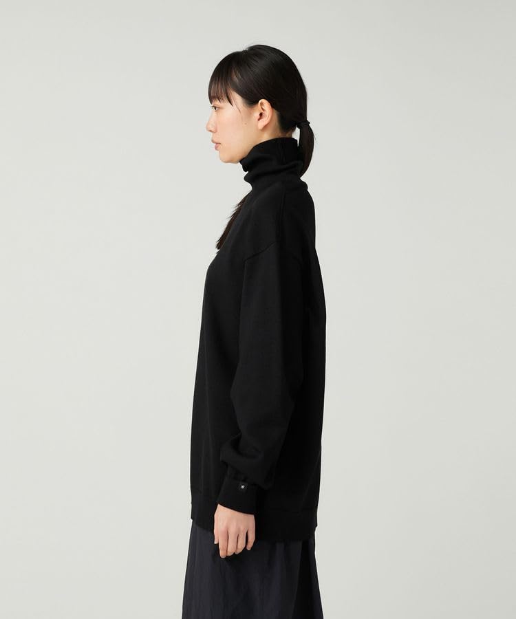 Snow Peak Washable Wool Turtleneck Knit Knit and Sew Long Sleeve for Men and Size S KN-25AU002 Sweater/Cut T-Shirt Women, Black,