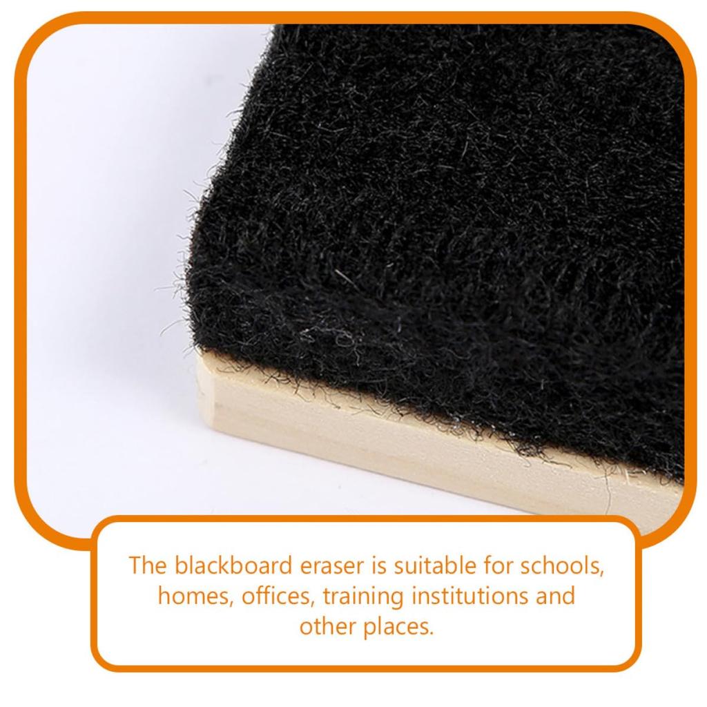 FRCOLOR Classroom Chalk Eraser, Chalk Eraser, Felt Material, Wooden Handle, 3-Pack, Whiteboard Eraser, Board Cleaner, for Schools, Offices, Tutoring C