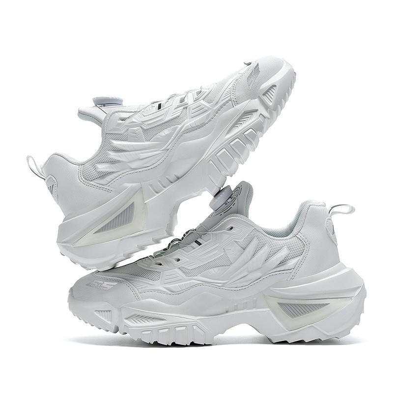 

Sneakers men s 2025 rotating button foreign trade large size dad shoes couple running mecha shoes men s shoes 45 белый