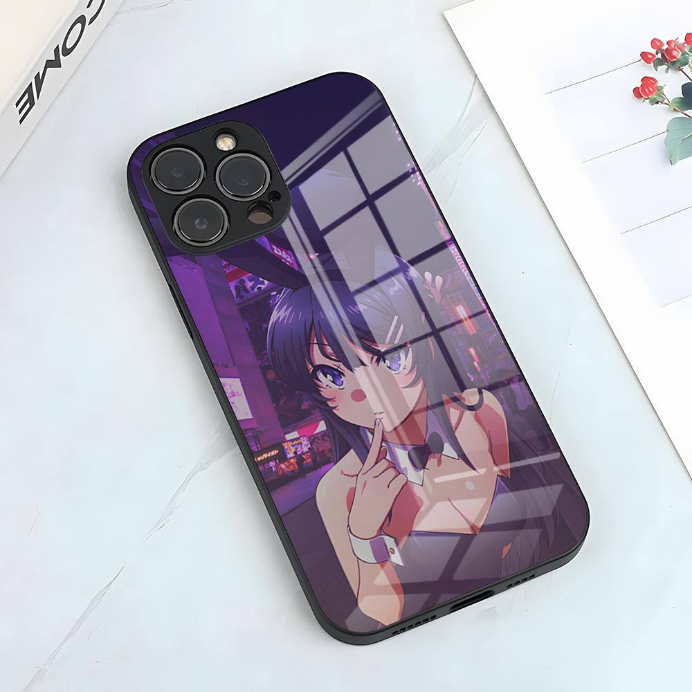 

Mai Sakurajima Phone Case For IPhone 17 Pro Max 15 Pro 16 14 Plus 12 13 Mini 11 Pro Shockproof Glass Cover iPhone17Air