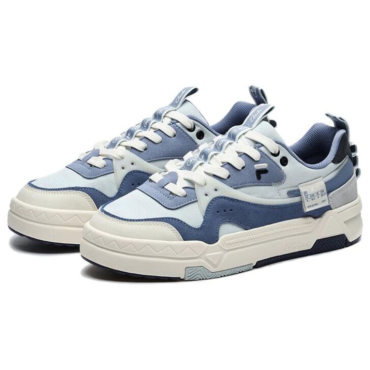 FILA Comfortable Versatile Shock Absorbing Durable Low-Top Sneakers Men Sneakers Gray Blue T12M228213CII