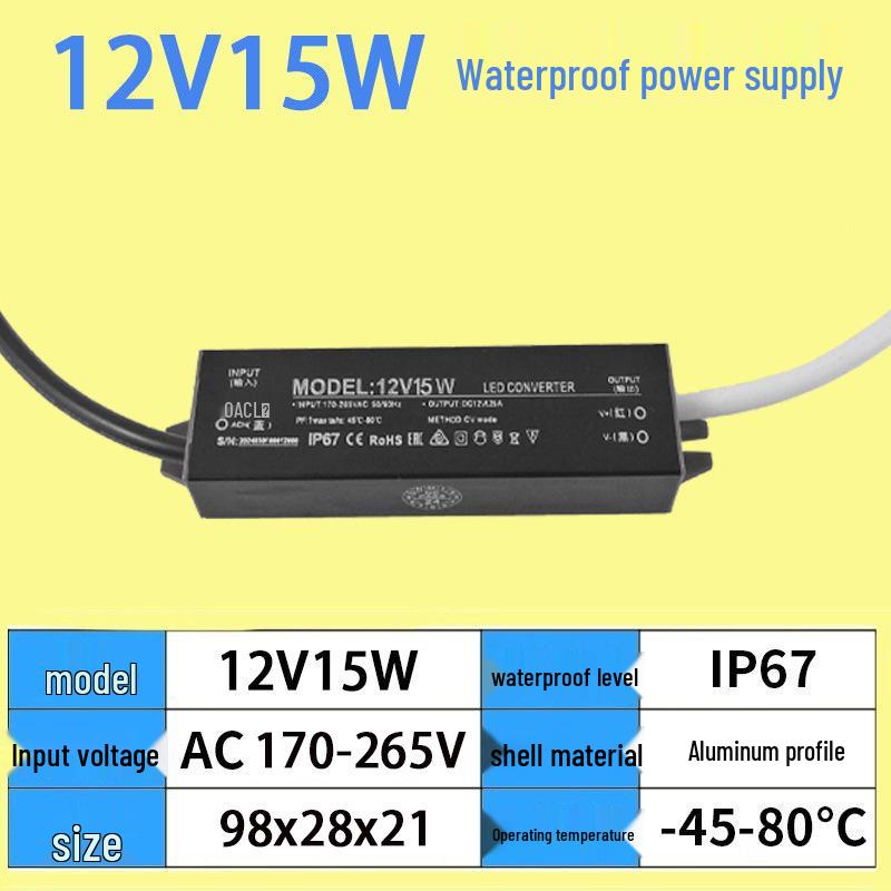 220V to 12V/24V IP67 Waterproof 400W LED Submersible Power Supply Transformer