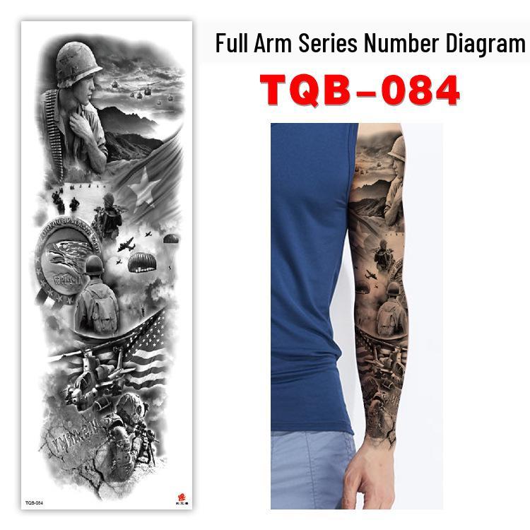 Waterproof Full Arm Customizable Big Flower Tattoo Stickers - TQB081-100