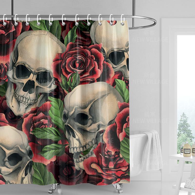 Home shower curtains bathroom Decora waterproof fabric non-slip bathmat water absorption curtain Modern nordic geometric boho