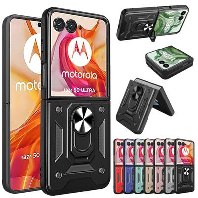 Custodia Antiurto Armor Per Motorola Razr 50 Ultra Cover Per Moto Razr Plus 2024 Con Anello Supporto Magnetico Coque Fundas
