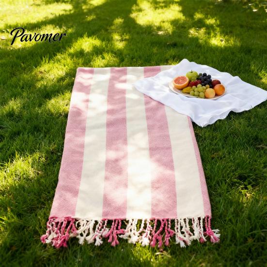 Thin Beach Towel Turkish Striped Print Quick-Drying Sand-Free Swimwear Accessory Large Size