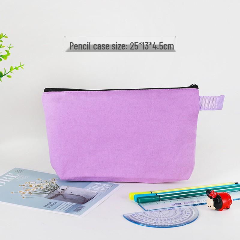 Logo Canvas Federmäppchen - Reißverschluss Make-up & Schreibwaren Organizer