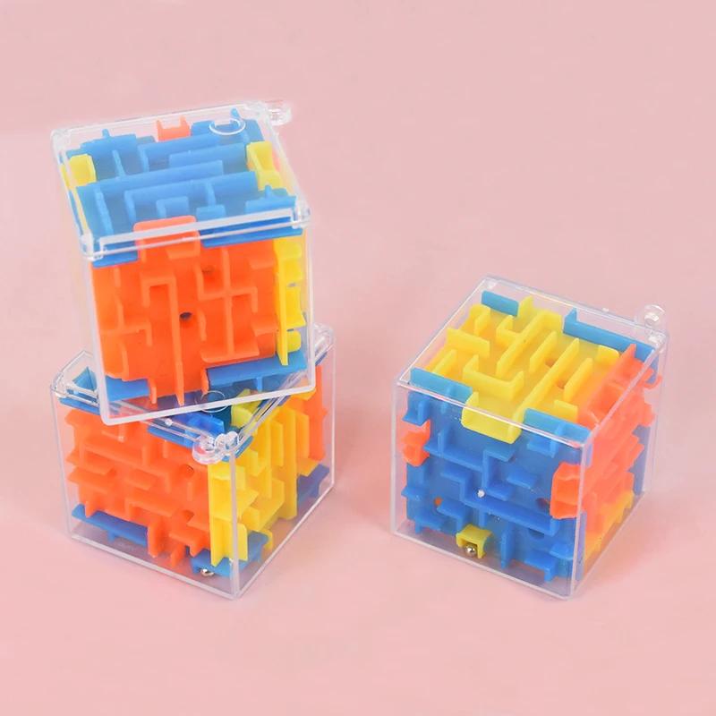 1/2/4pcs 3D Cube Maze Cube Maze Puzzle Breakthrough Toys for Children Toys for Boys and Girls Holiday Party Gifts