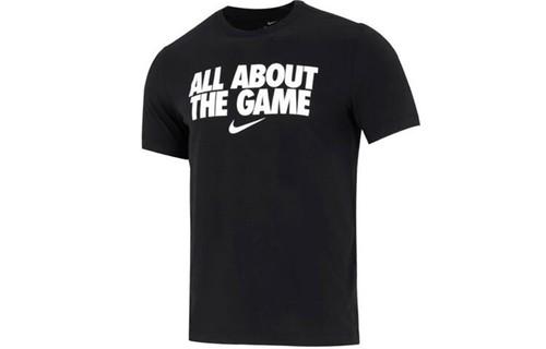 Nike Alphabet Print Crew Neck Short Sleeve T-Shirt S чёрный