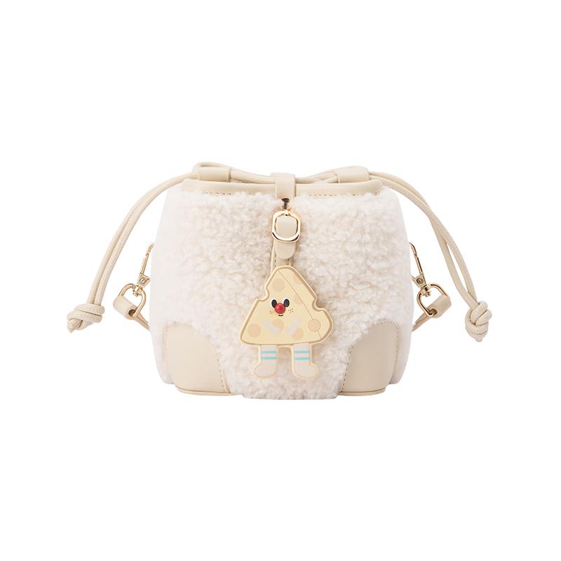 Мини-сумка-ведро Semir из мягкого плюша через плечо Small