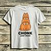 2026 New Unisex Cute Chonk Cat Stack Loaf Mode Orange Cats Graphic Short Sleeve Tee Cotton Vintage Casual Summer Top Pet Fans
