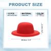 PATIKIL 2.3-inch Mini Formal Hats, Set of 12, Miniature Doll Hats, Craft Hair Accessories, Doll, Snowman Decoration, Multicolor