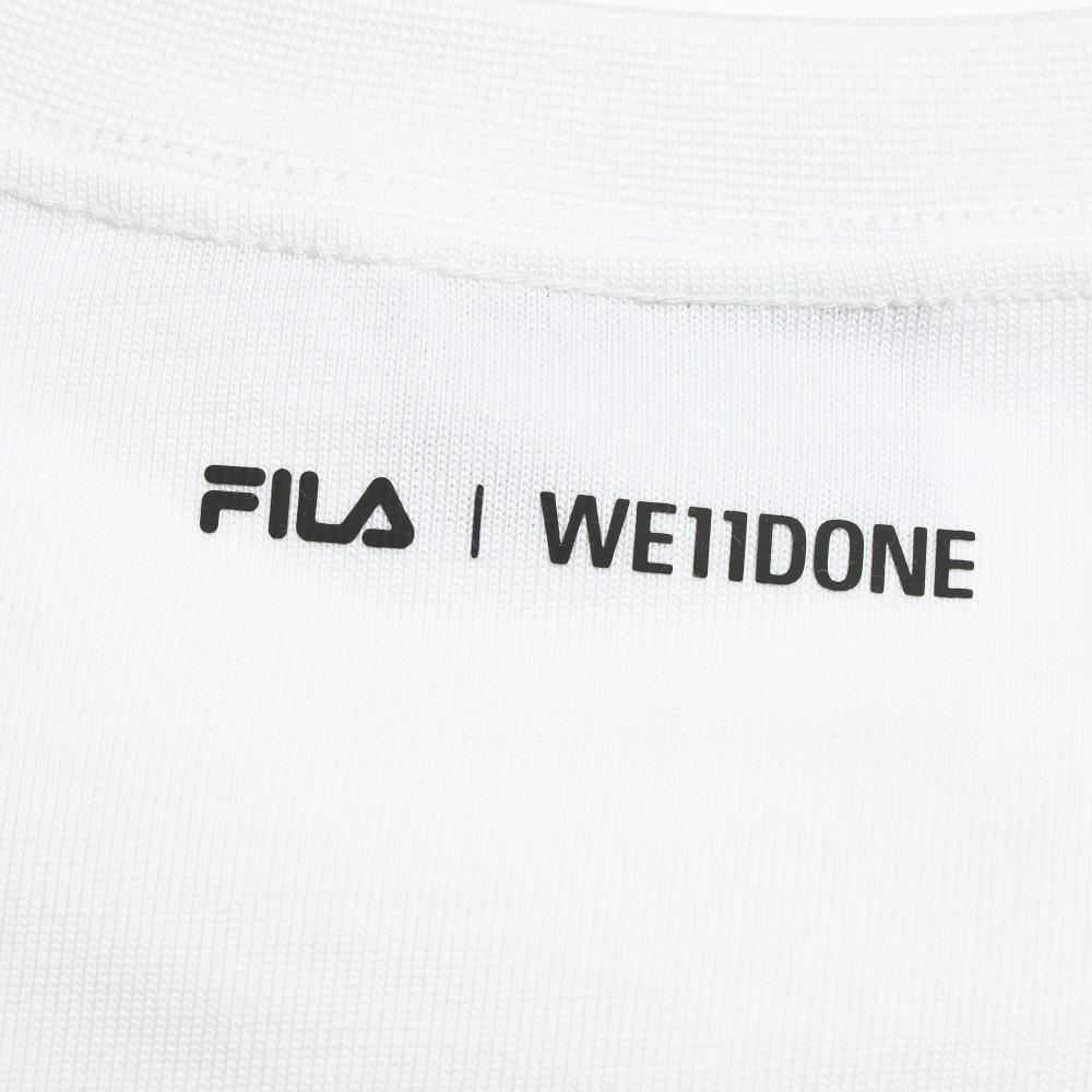 FILA × WE11DONE Letter Print Short Sleeve T-Shirt Women tops F11W626108F-WT