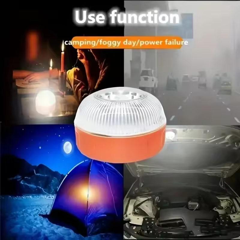 1/2/3PC Car Strobe Warning Emergency Light Flashing Magnetic Induction LED Warning Portable Road Accident Safety Accessory