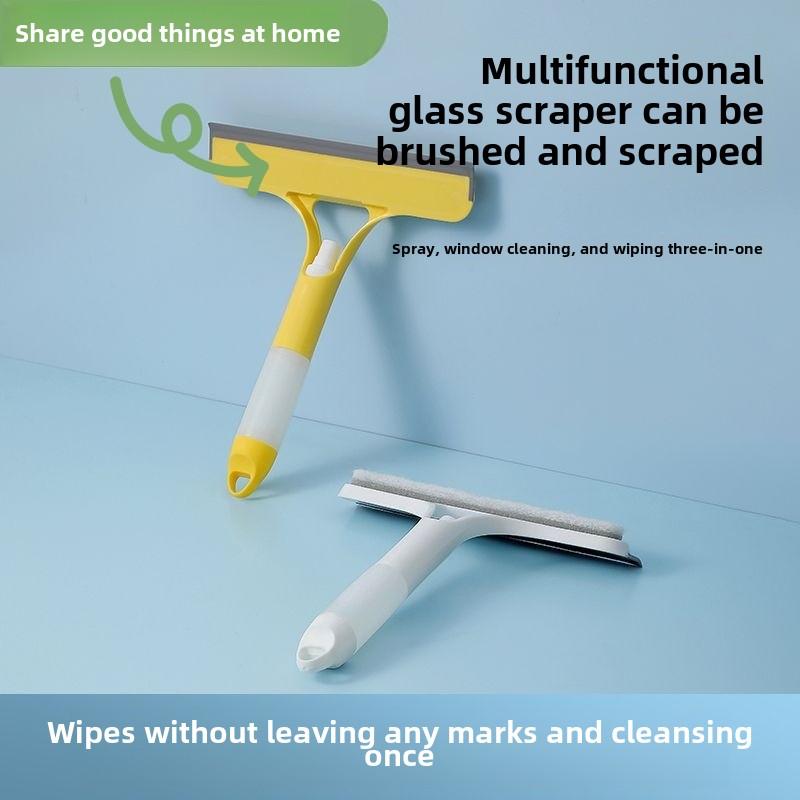 3-in-1 Window Squeegee Cleaner with Spray Bottle&Microfiber-Multi-Surface Glass/Mirror Wiper for Car,Home&Bathroom Tools
