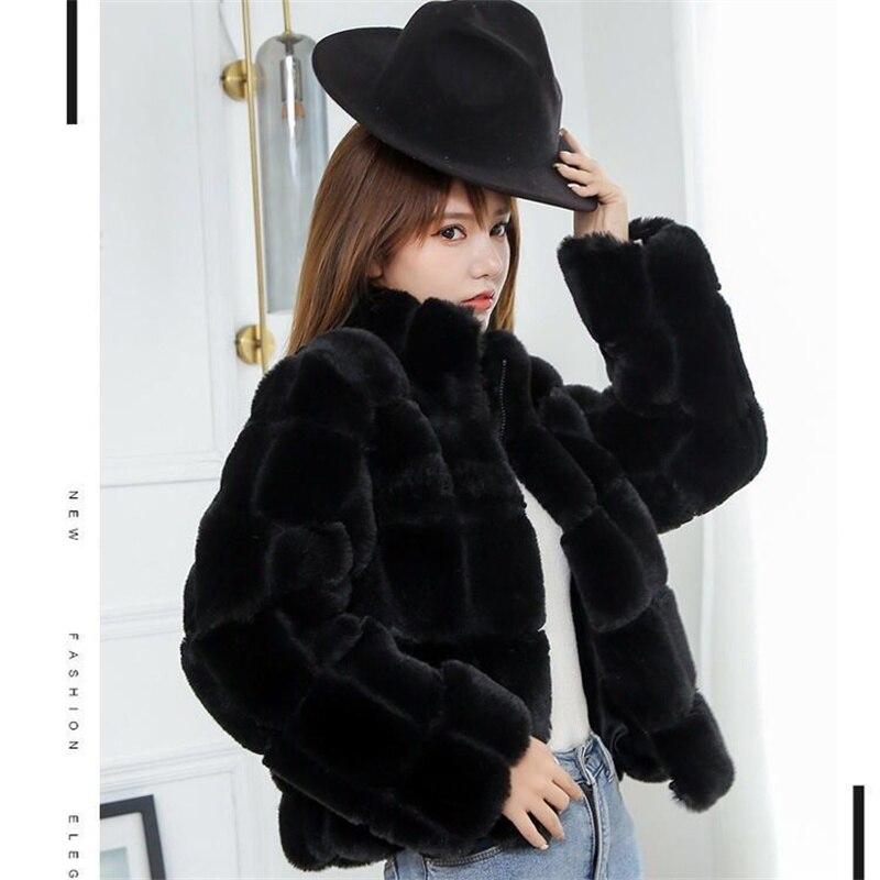 

Женские повседневные зимние топы 2022, модные пальто из искусственного меха, элегантные женские утолщенные теплые верхняя одежда, женская куртка из искусственного меха, норковые шубы S чёрный