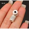 Sterling Silver S999 Ethnic Spacer Beads: Retro Barrel & Ruyi Lock Lucky Beads for DIY Jewelry.
