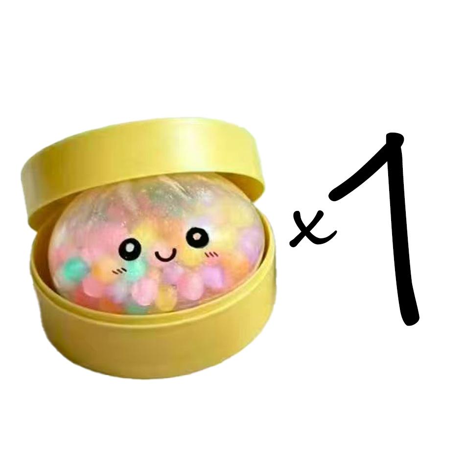 Hot Rainbow Dumpling Squishy with Bead