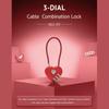 Zinc Alloy Wire Rope Password Lock Mini Love Heart Shape Password Padlock Travel Luggage Package Password Lock