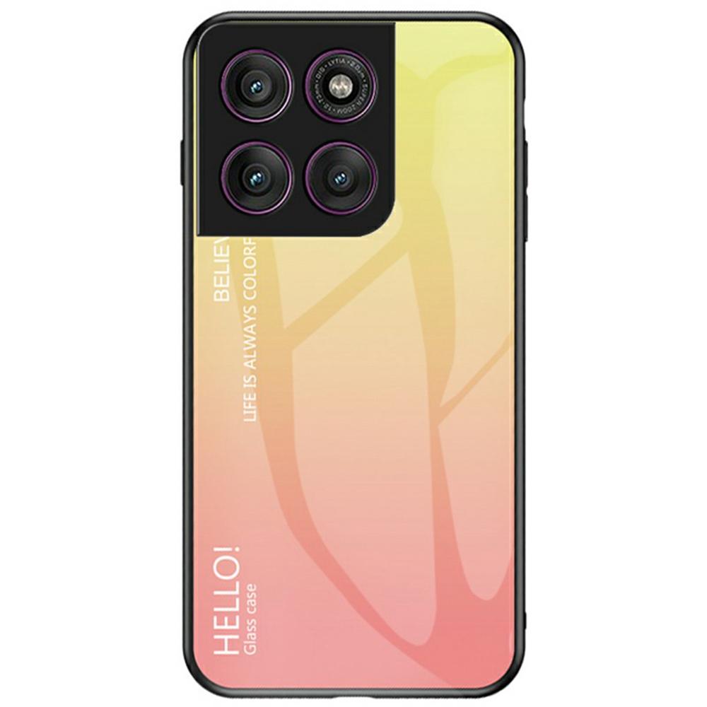 Dėklas Motorola Edge 60 Pro 5G, atsparus įbrėžimams, grūdintas stiklas+PC+TPU telefono dangtelis