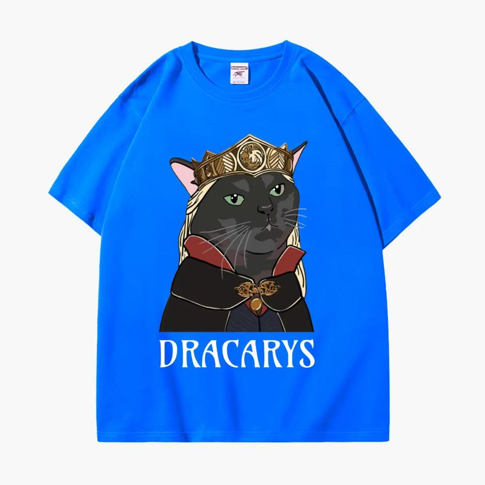 

Zoned Out Black Cat Dracarys Graphic T Shirts Unisex Women Fashion Y2k Short Sleeve Tshirt Summer 100 Cotton Oversized Tshirts 4XL