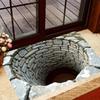 Endless Abyss 3D Printed Anti Slip Mat, Imitation Stone Texture, Lightweight and Foldable Indoor and Outdoor Bathroom, Kitchen, Living Room Floor Mat