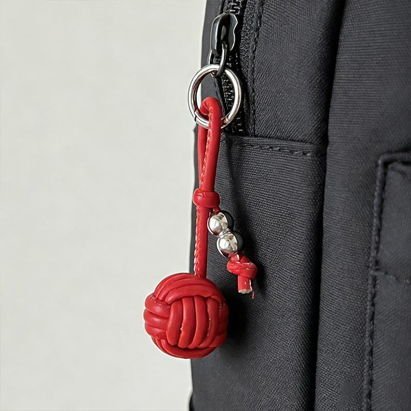 Yogodlns Woven Ball Mini Backpack Hanging Handbag Pendant Bag Pendant Bags Accessories