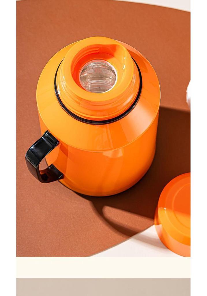 Large Capacity Insulated Water Bottle with Glass Liner - Great for Home or Dormitory Use, Warm Water Thermos