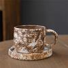 Japanese Retro Ceramic Coffee Cup and Saucer Set