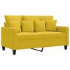 Vidaxl Sofa 2-Osobowa, Żółta, 120 Cm, Tapicerowana Aksamitem