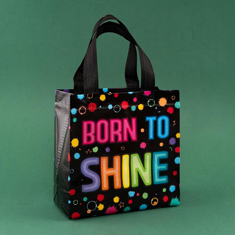 12/30pcs Waterproof Black Non-woven Fabric Bags Packaging Clothes Snack Candy Toy For Baby Shower Kids Party Weeding Decoration