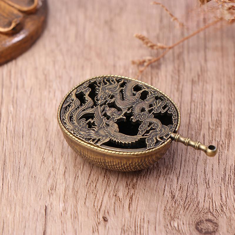 1PC Buddhist Utensils Incense Burner Lotus Incense Censer Alloy Sandalwood House Furnishings Home Office Decoration