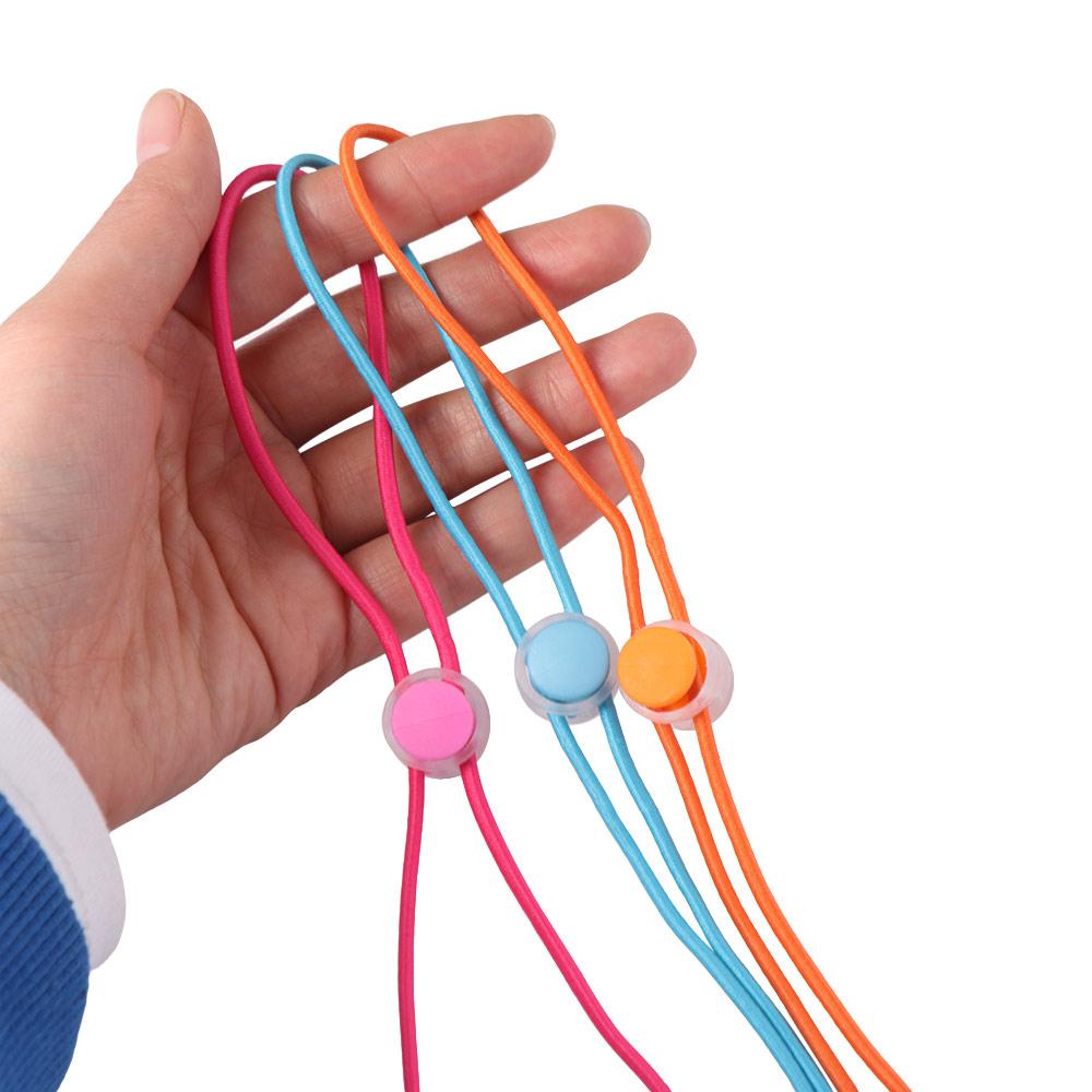 12Pcs Adjustable Cord Cross Stitch Side Clip Set Elastic Lanyard Elastic Hanging Tensioners Clips Removable Rope Hat Strap