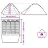 Dome Camping Tent for 4 Persons Grey and Orange Waterproof