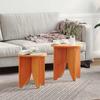 Coffee Table Set 2 pcs Wax Brown