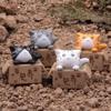 Creative Cartoon Mini Cat Ornament Micro Landscape Plastic Garden Kitten Statue Toy Cute Figurines