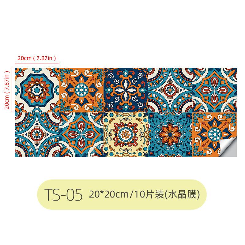 Darui Kitchen Oil-Proof Crystal Flower Tile Sticker Apartment Renovation Sticker Bathroom Tile Sticker Hotel Waterproof Wall Sticker