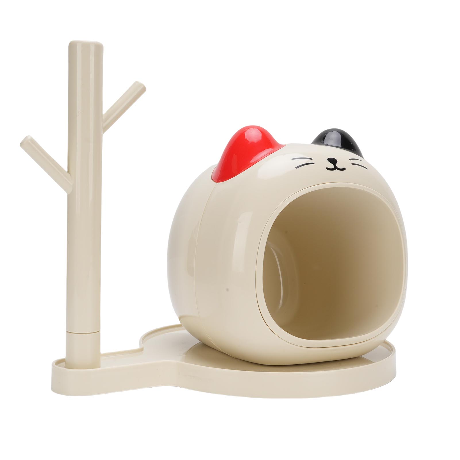 Key Tray with Tree Branch Stand Lovely Cat Shape Anti Slip Base Plastic Key Holder for Entryway Table 1690₽