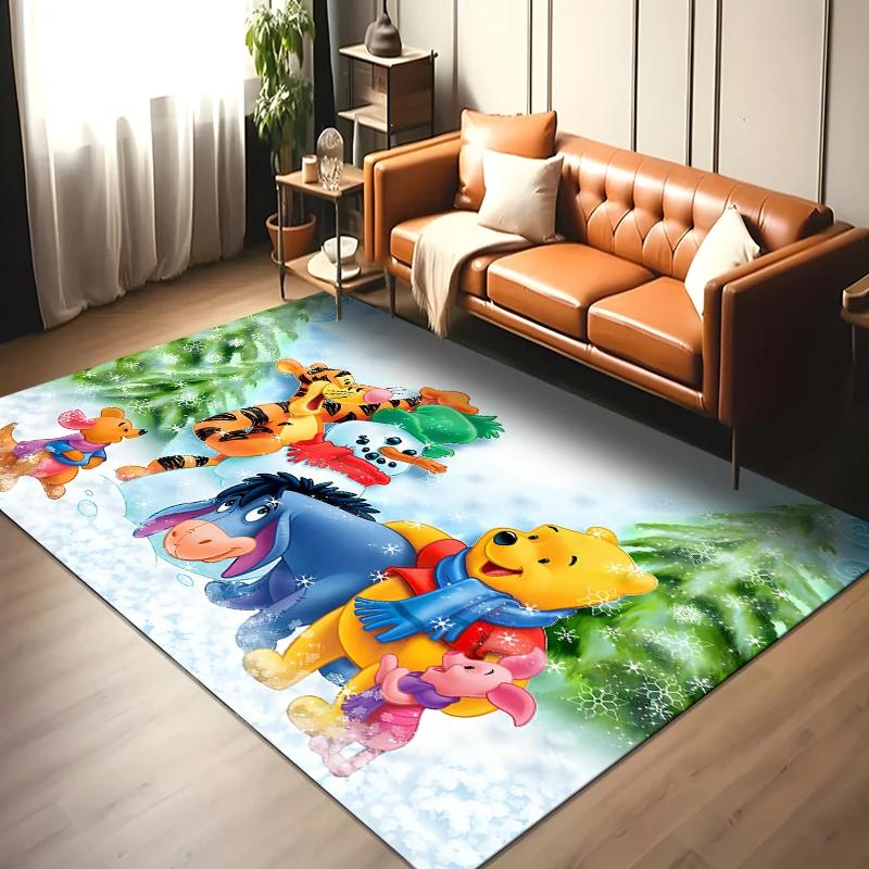 3D Various Styles and Sizes Winnie The Pooh Cartoon Carpet Home Living Room Bedroom Mats Sofa Doormat Decor Rugs, Fast Shipping