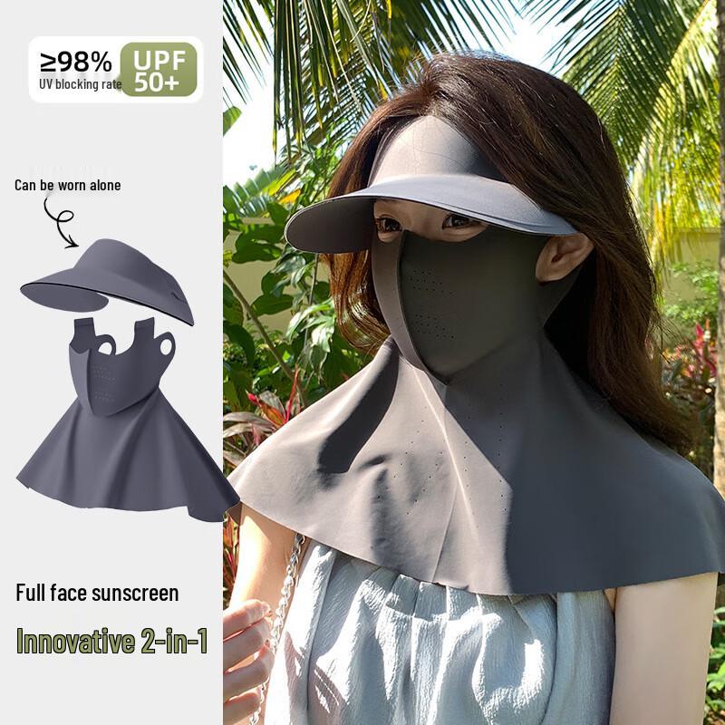 

Detachable Full-Face Mask Hat with Neck Guard One Size