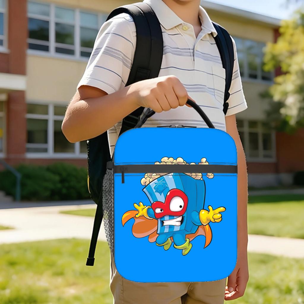 Super Zings Super Popcorn Insulated Lunch Bags Leakproof Meal Container Cooler Bag Tote Lunch Box Travel Food Storage Bags