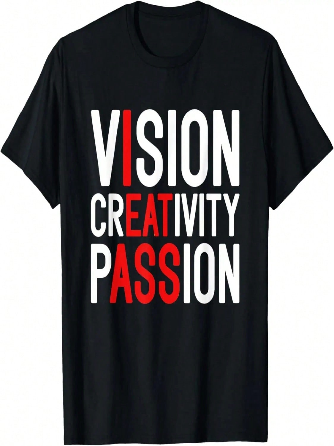 Vision Creativity Passion Funny Meme unisex Humor T-Shirt S разноцветный