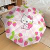 1pc Hello Kitty Strawberry Theme Umbrella with Plastic Handle,Suitable for All Seasons Home Travel Outdoor UmbrellaSanlio607