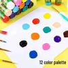 60ml Kinderfingerfarben-Set: 12 Aquarellfarben für Kunst & Face Painting