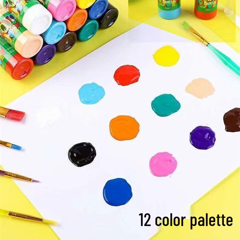 60ml Kinderfingerfarben-Set: 12 Aquarellfarben für Kunst & Face Painting