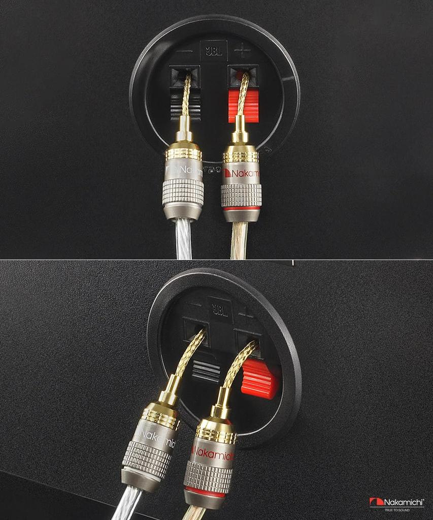 Nakamichi FanLock Excel 24K Gold-Plated Flex 2mm Pin Banana Plugs for Spring Clip Terminals, 10-18AWG, 4mm Hi-Fi Home Theater Connectors, 12pcs